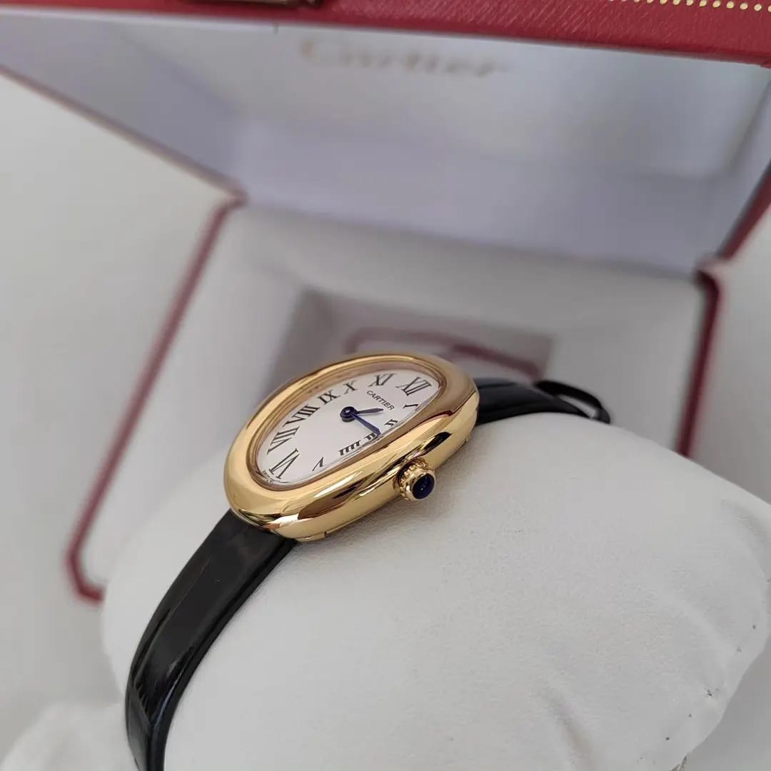 Relogio Cartier Baignoire pulseira de couro