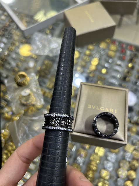 Anel Bvlgari Rock Preto Luxo