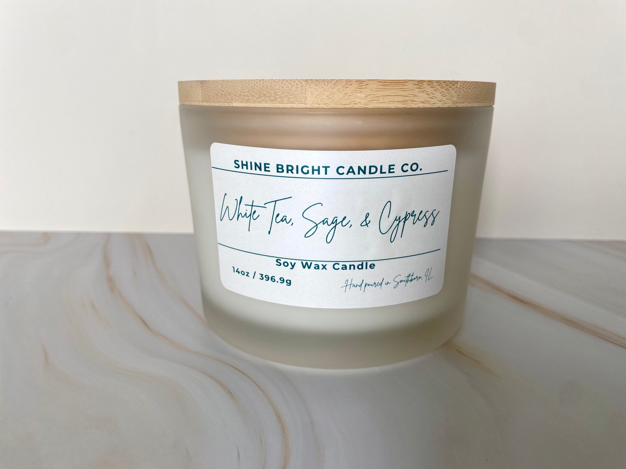 White Tea, Sage, & Cypress 14oz