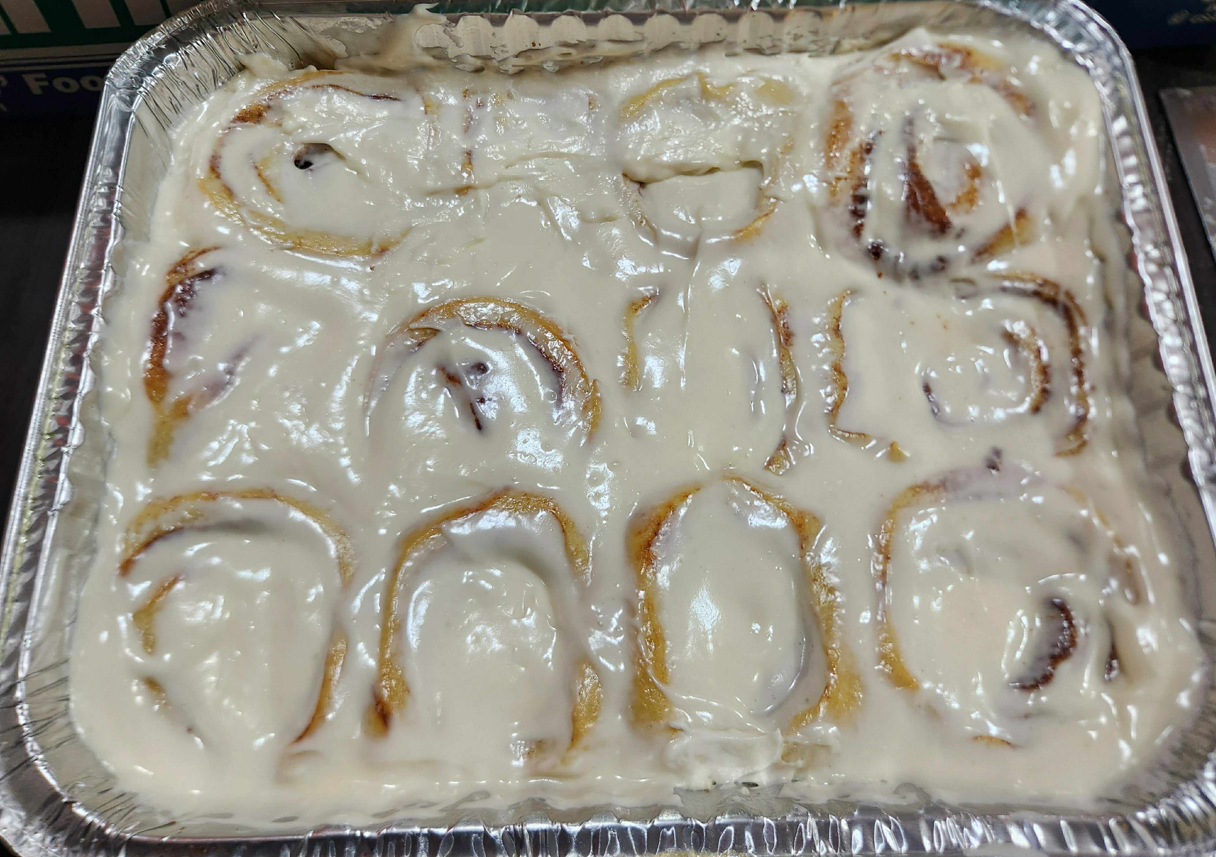 1 Dozen Christmas Cinnamon Rolls Round 2.  Final Order Date Nov 22, 2025 for pick up or delivery Friday December 5, 2025 at Quincy Place Mall or delivered by 4-H'er.