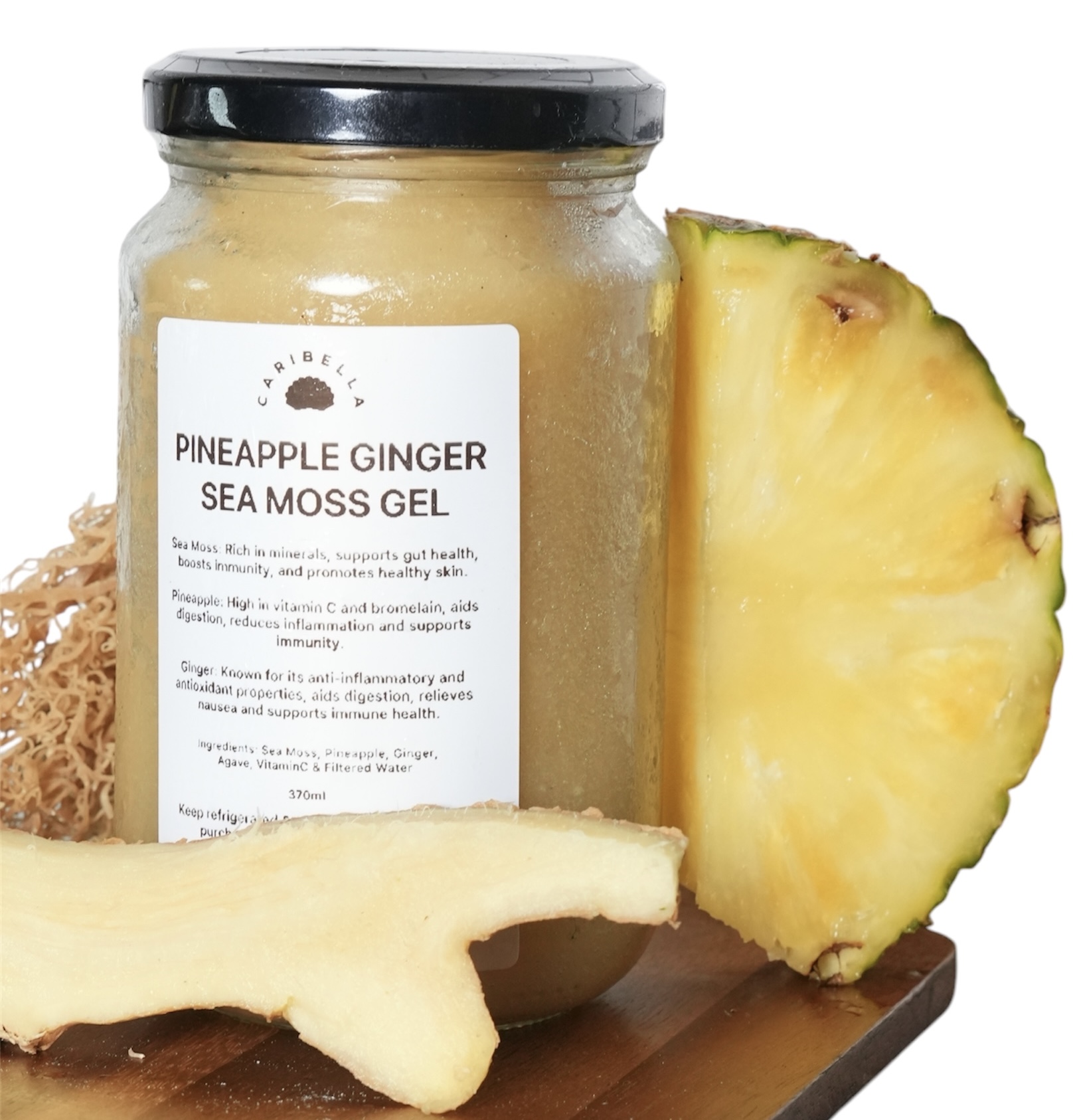 Caribella Pineapple Ginger Sea Moss Gel (370ml)