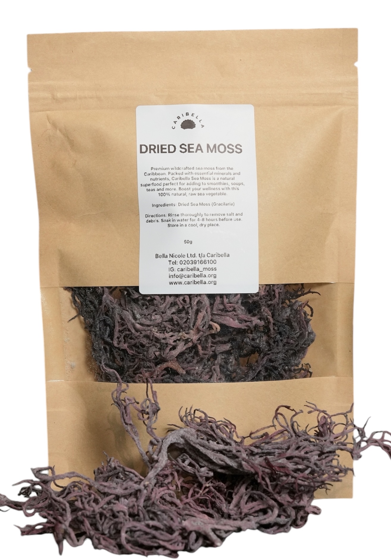 Caribella Dried Purple Sea Moss (50g)