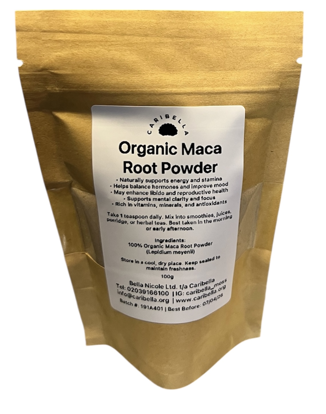 Organic Maca Root Powder (100g)