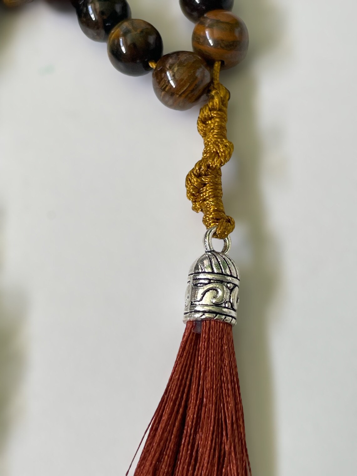 33 Tiger Eye and Mother of Pearl Tasbih Masbaha 