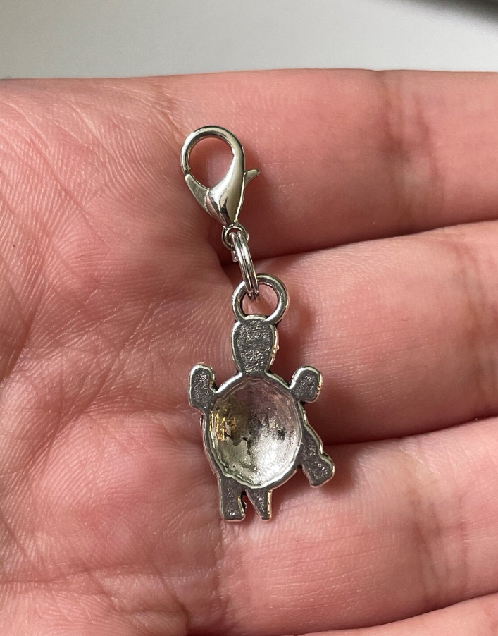 Silver Tortoise Turtle Charm Stitch Marker | Charm Bracelet addition | Key Chain addition