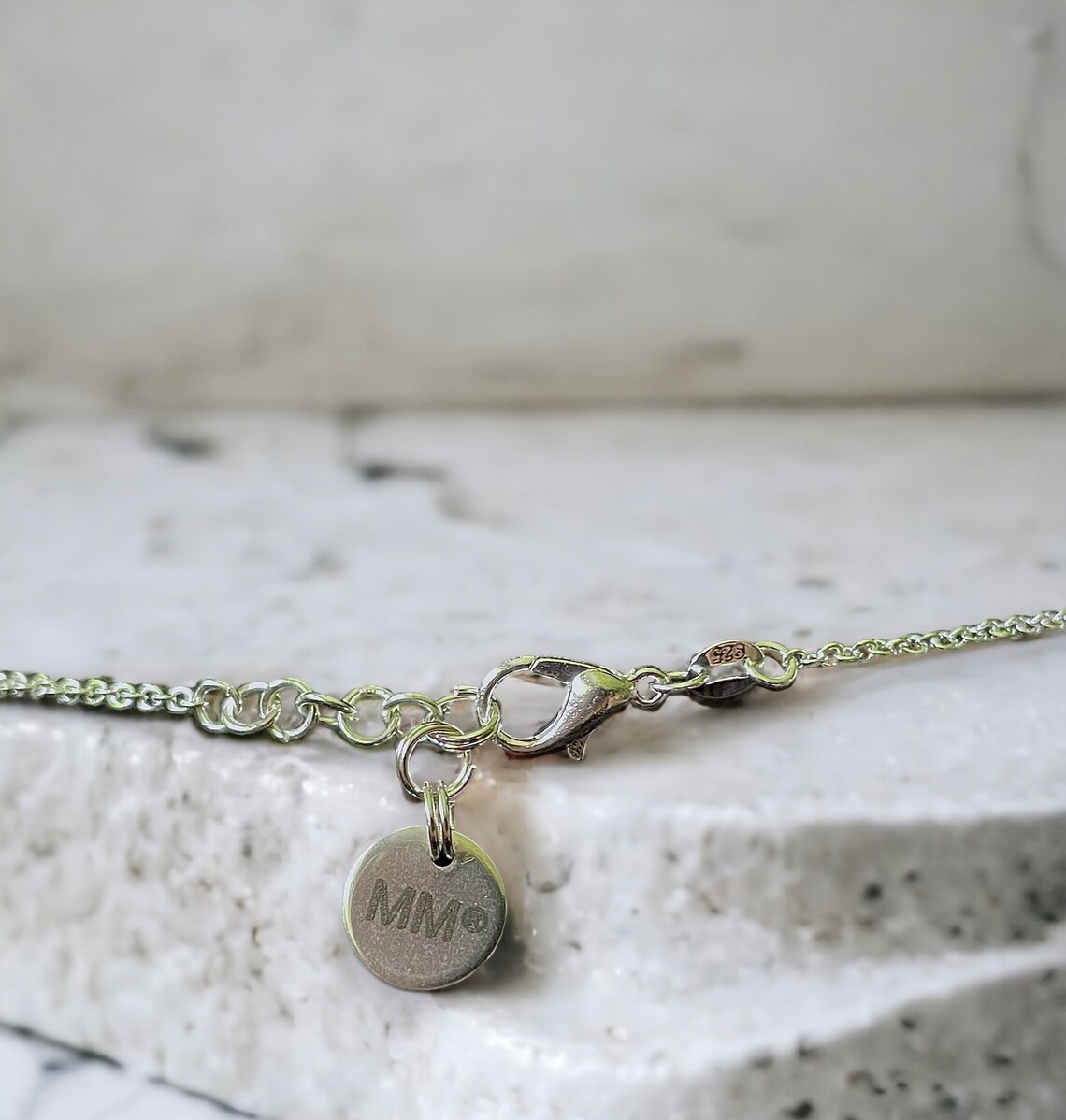 18" Sterling Silver Opal Pendant Chain Necklace