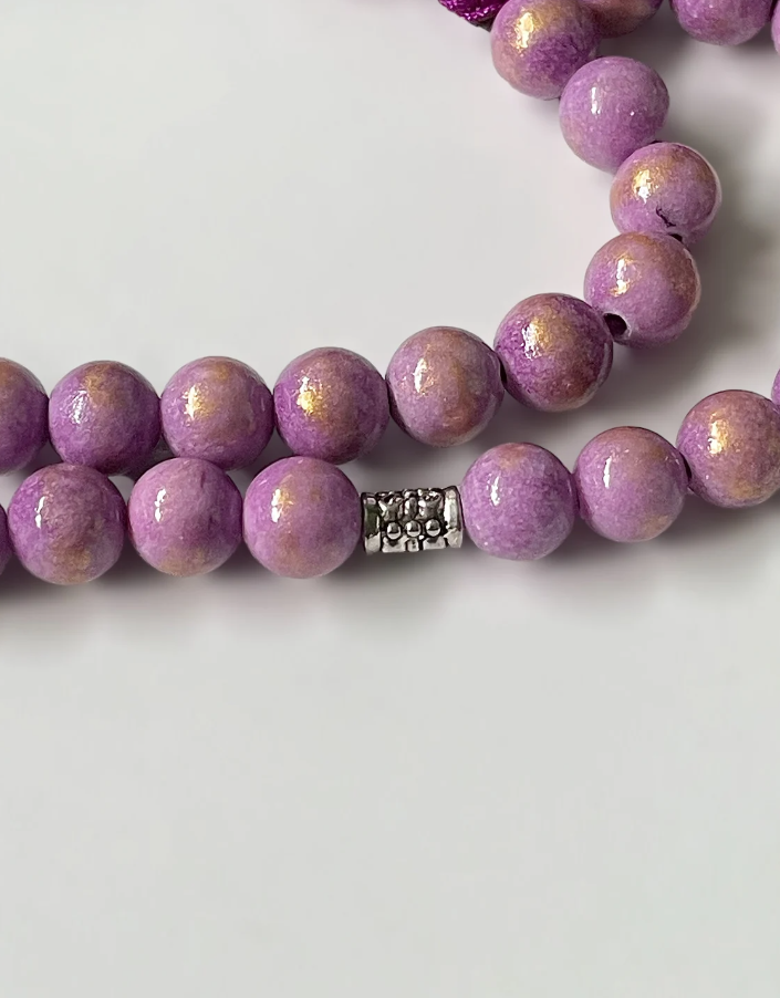 33 Golden Purple Jade Tasbih | Masbaha 