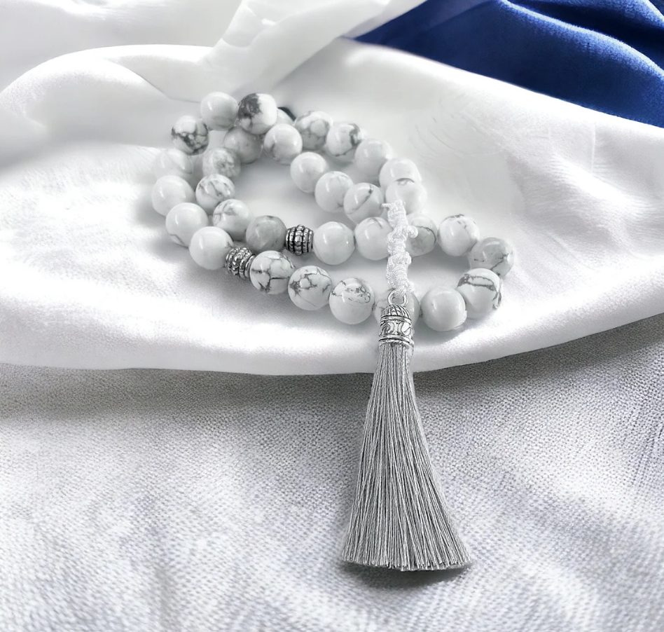 33 White Grey Howlite Masbaha | Tasbih