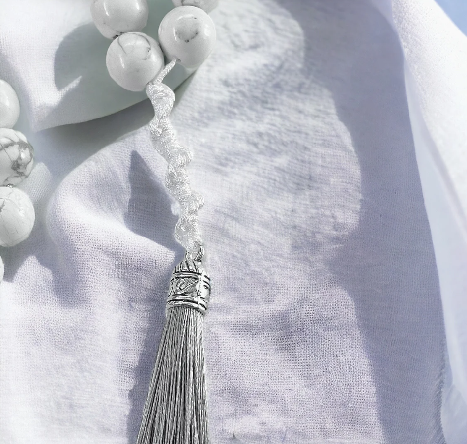 33 White Grey Howlite Masbaha | Tasbih