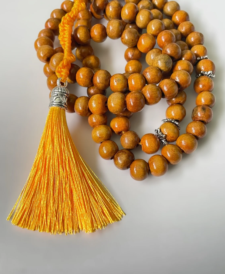 99 Yellow and Orange Wood Tasbih | Masbaha