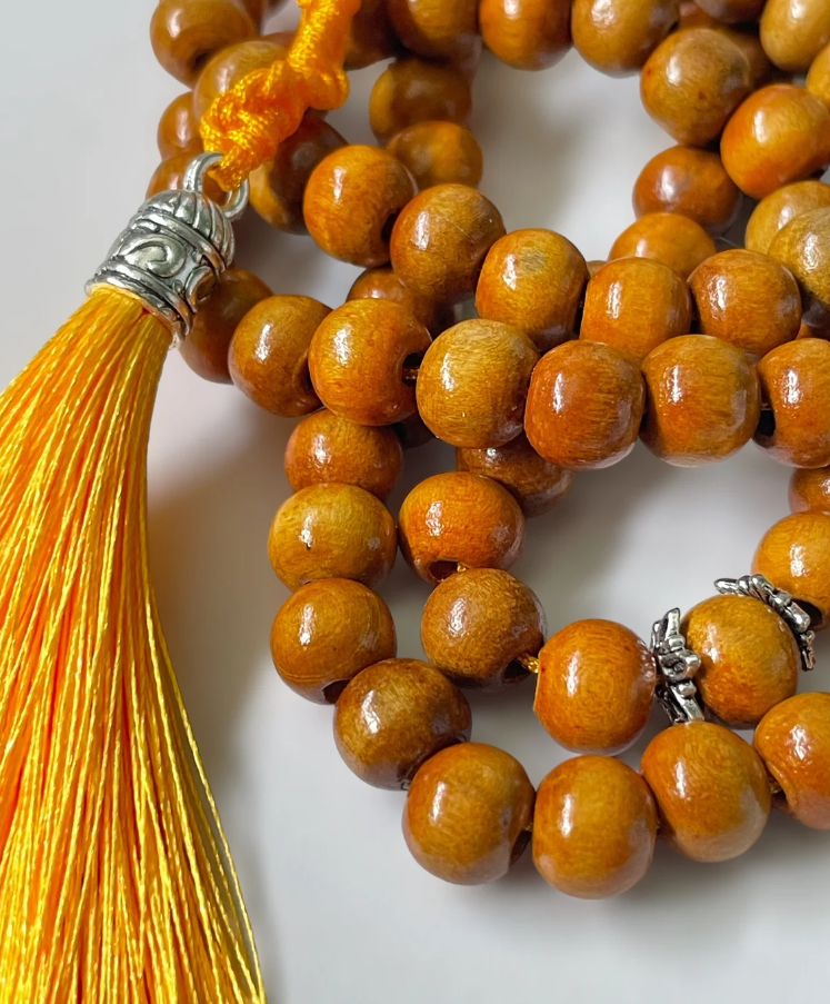 99 Yellow and Orange Wood Tasbih | Masbaha