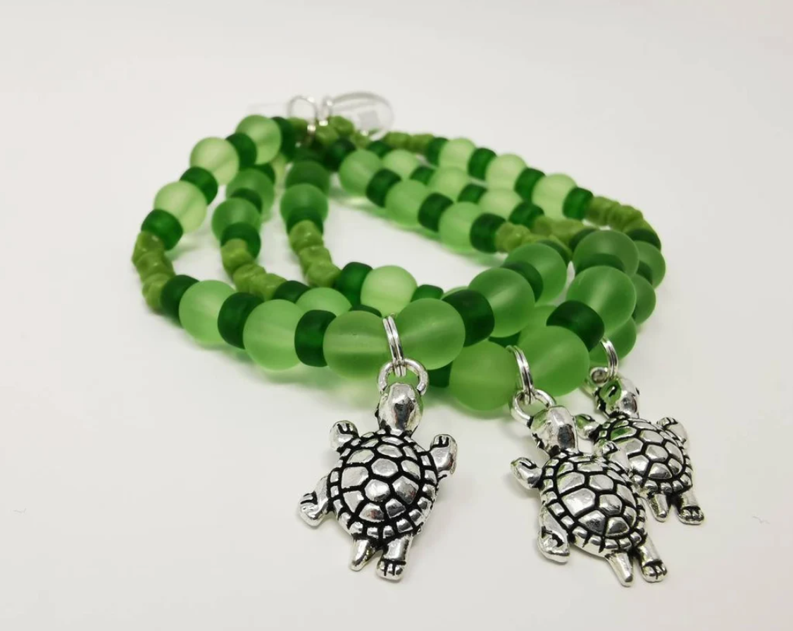 All the Greens Sea Turtle Charm Bracelet