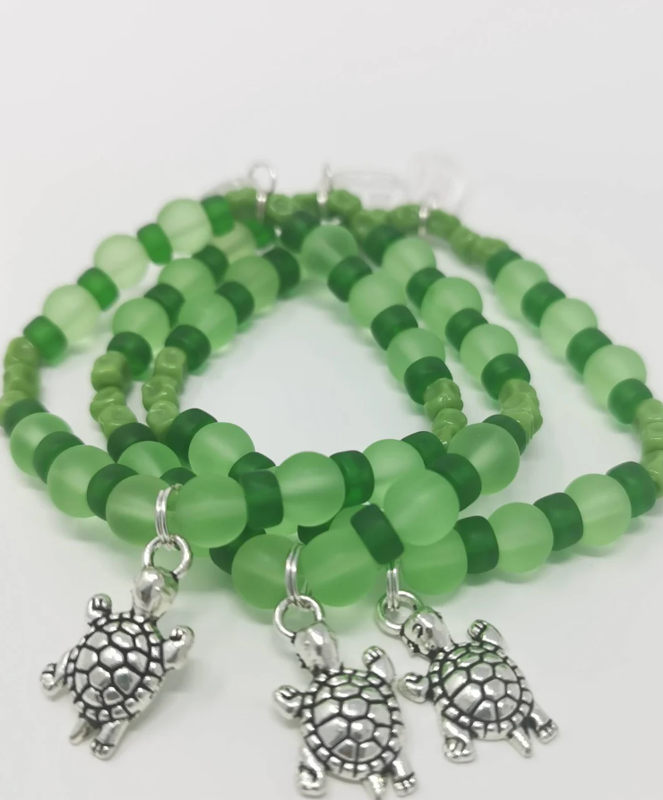 All the Greens Sea Turtle Charm Bracelet