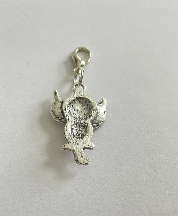 Silver Big Eye Owl Charm Stitch Marker | Charm Bracelet addition | Key Chain addition