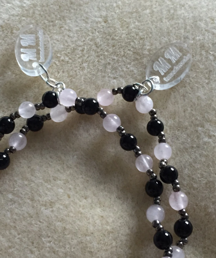 Black Onyx and Rose Quartz Bracelet
