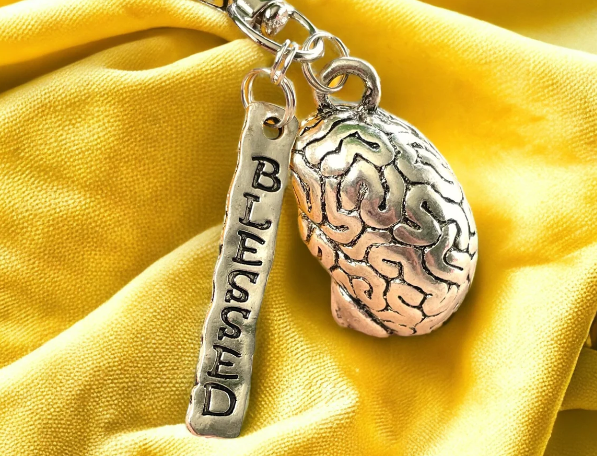 Blessed Braniac Initial Key Chain | Bag Ring