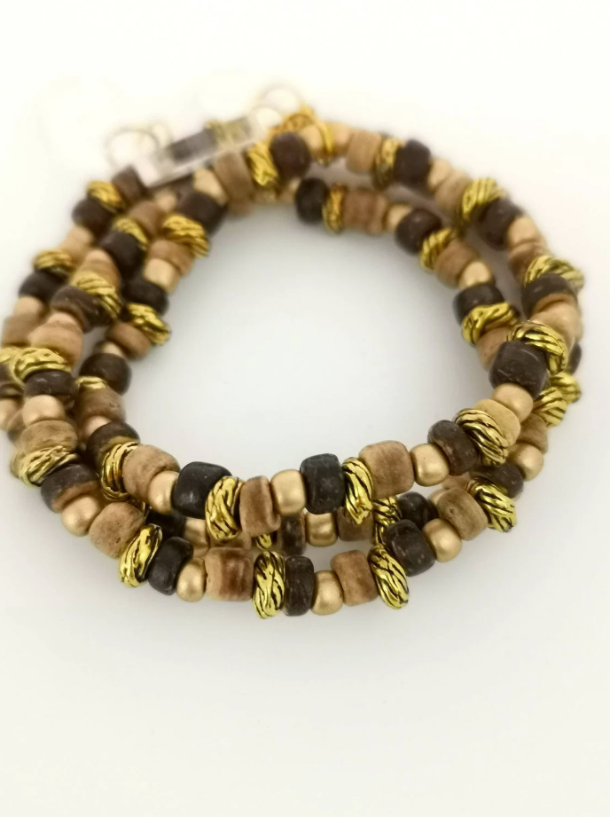 Brown and Gold Coconut Bracelet
