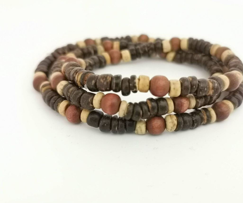 Brown Natural Coconut Wood Bracelet