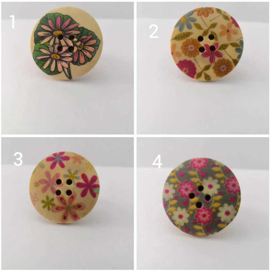 Chunky Colourful Button Adjustable Brass Ring