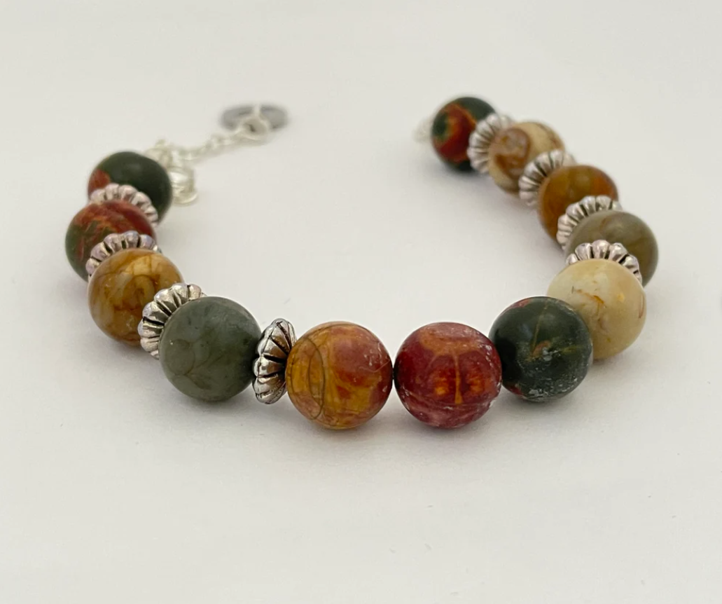 Chunky Mixed Picasso Beaded Bracelet