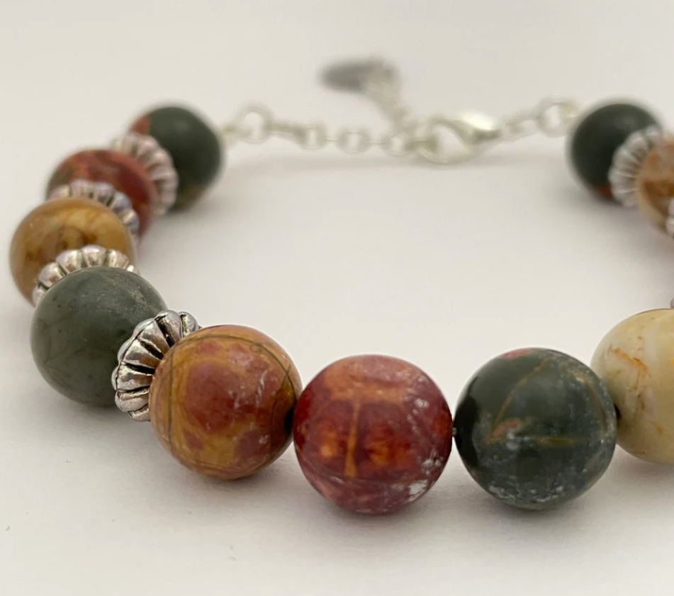 Chunky Mixed Picasso Beaded Bracelet