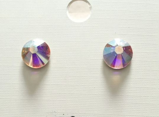 Crystal ab Rhinestone Stud Earrings