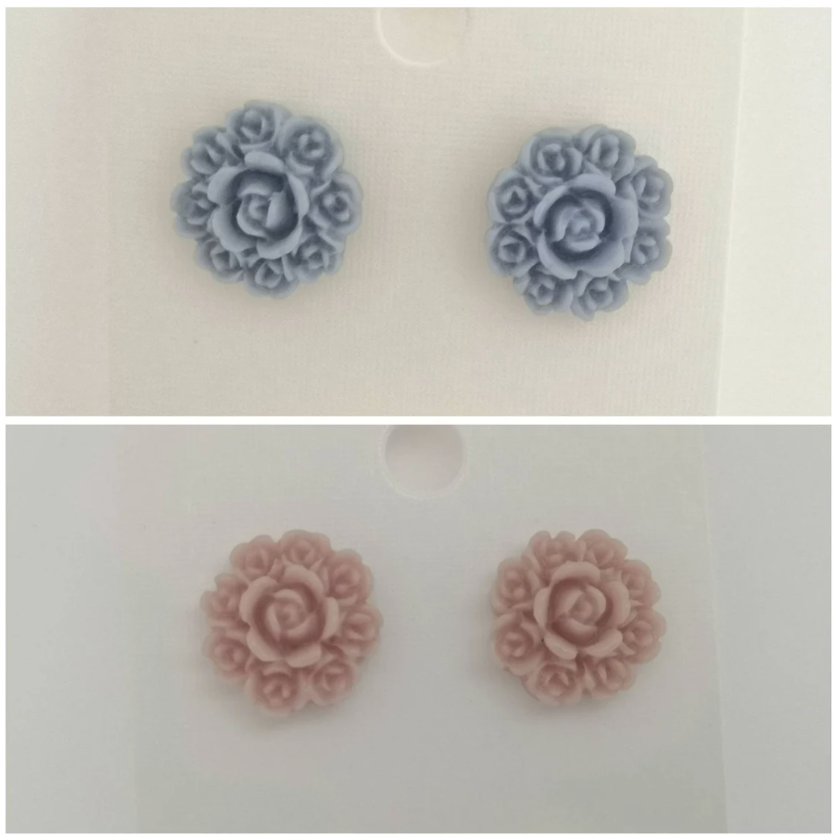 Cute Flower Cabochon Studs Earrings