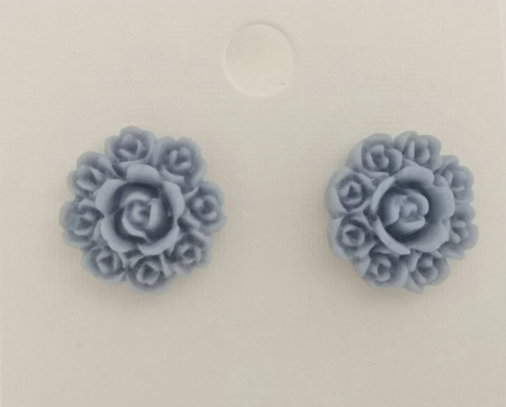 Cute Flower Cabochon Studs Earrings