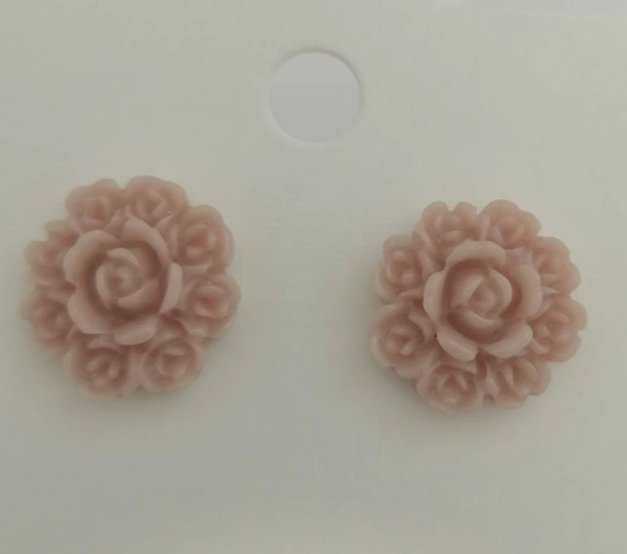 Cute Flower Cabochon Studs Earrings