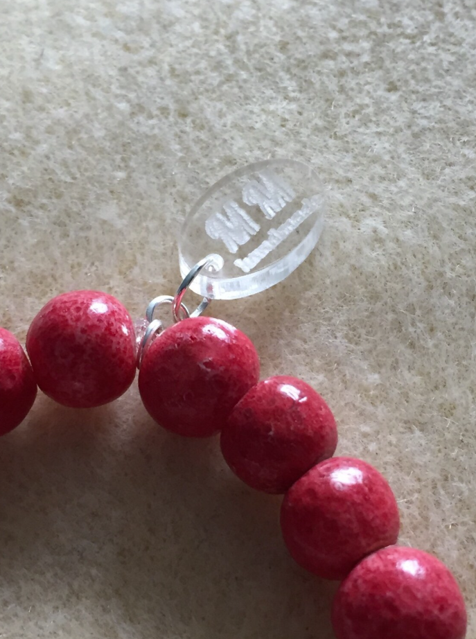 Dotted Red Elephant Charm Bracelet