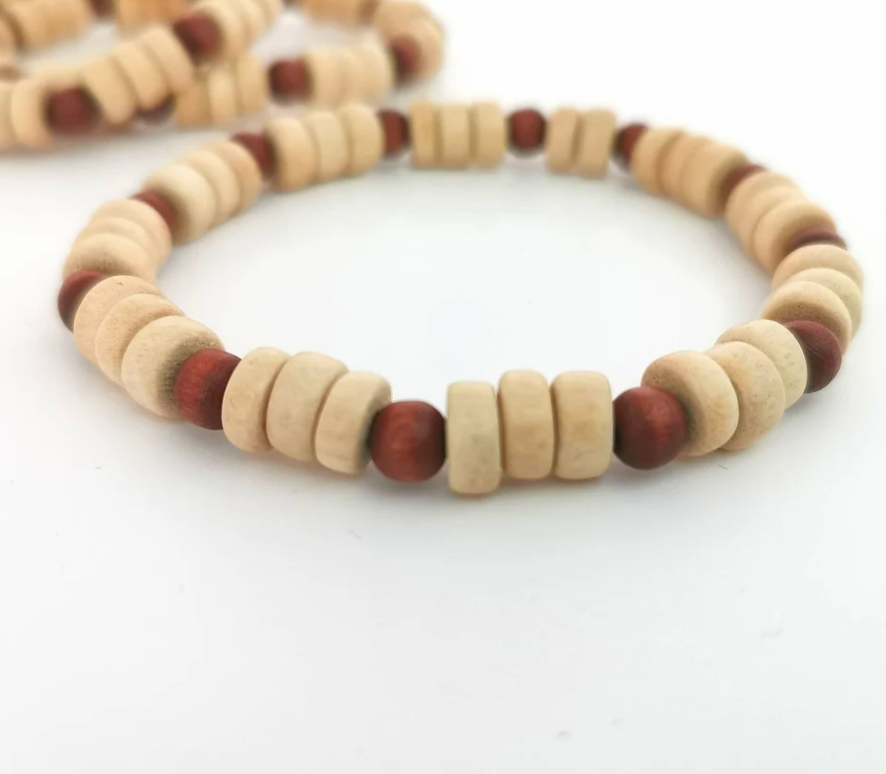 Exotic White Wood and Brown Wood Bracelet