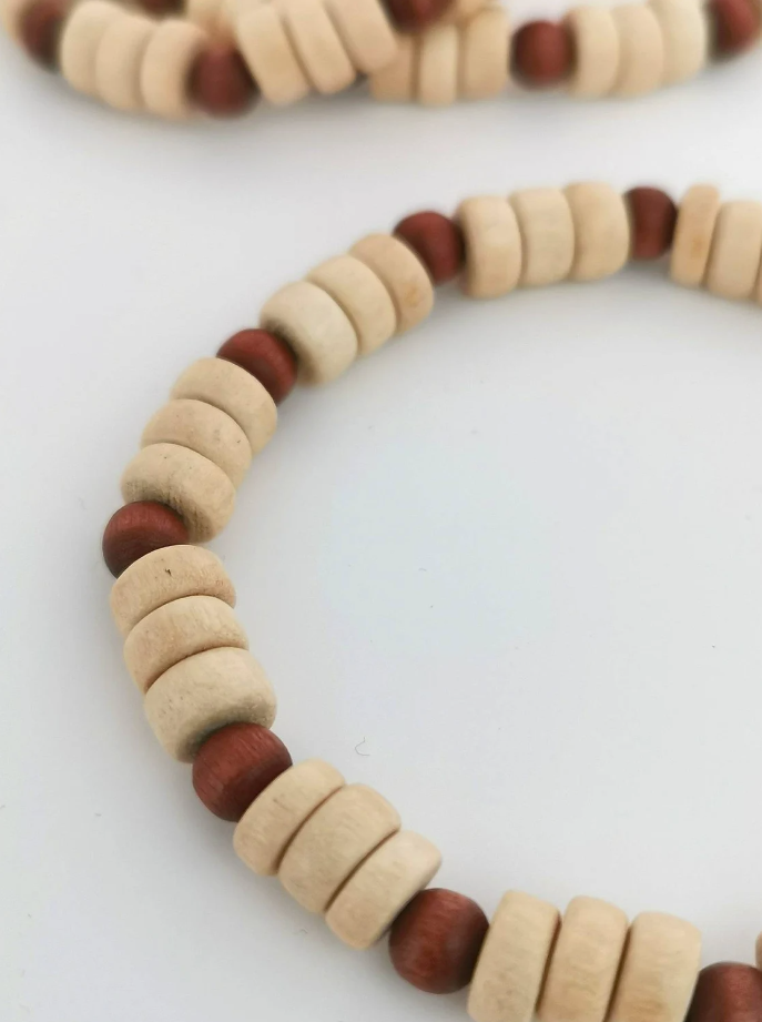 Exotic White Wood and Brown Wood Bracelet