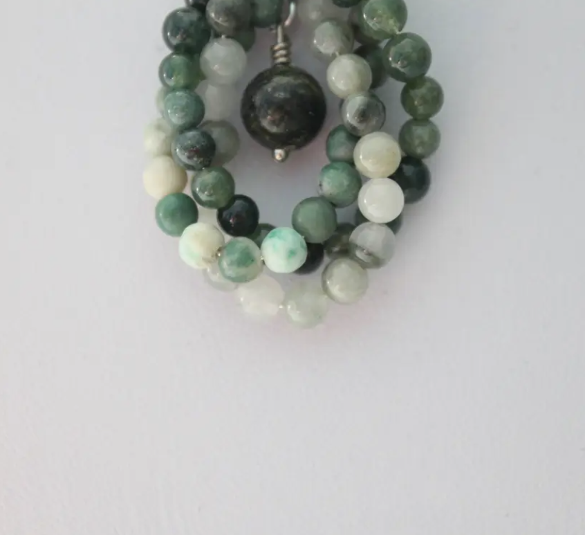Forest Gemstones - Quartz Agate, Jade & Jasper Twist Necklace
