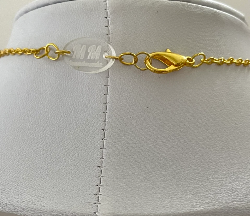 Freshwater Potato Pearl Cluster Pendant Gold Chain Short Necklace