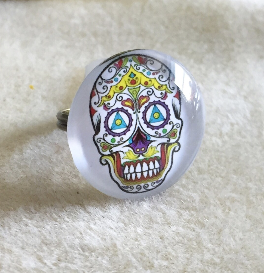Funky Skull Cabochon Ring
