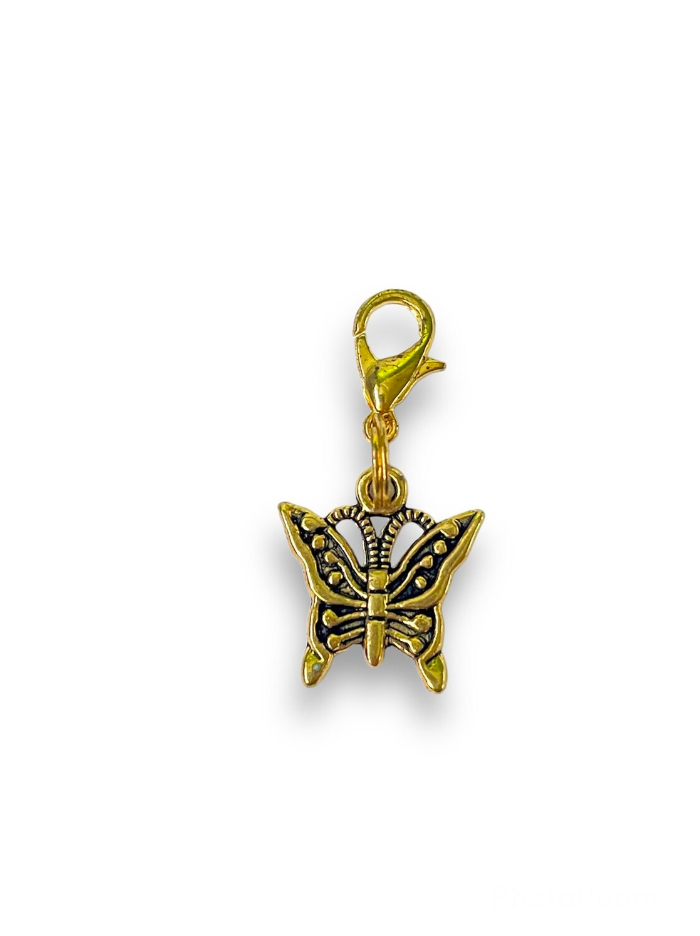 Gold Butterfly Charm Stitch Marker | Key Chain Addition | Key Ring Addition | Charm Bracelet Addition