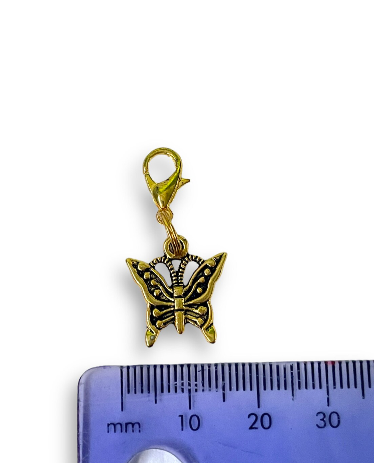Gold Butterfly Charm Stitch Marker | Key Chain Addition | Key Ring Addition | Charm Bracelet Addition