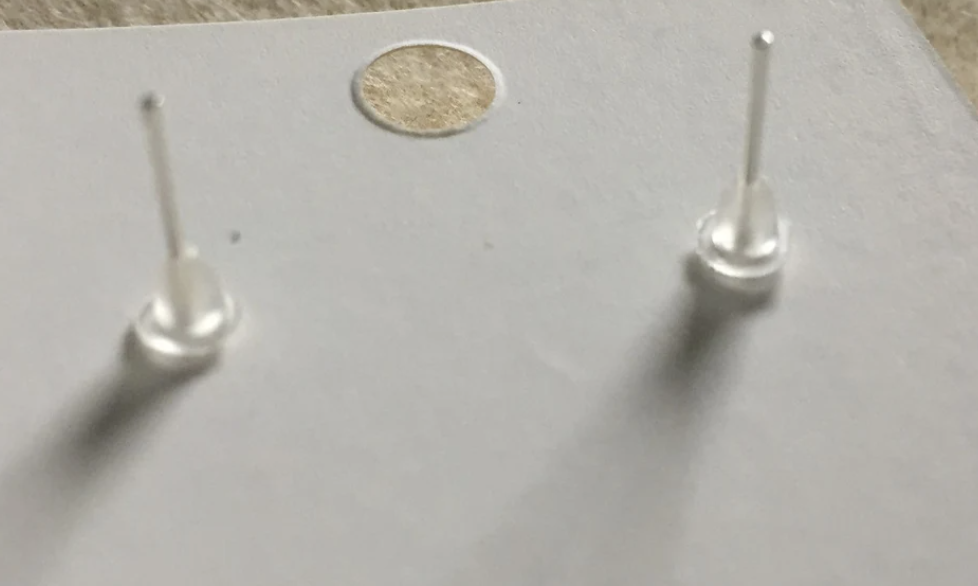 Gold Pink Faux Druzy Cabochon Studs