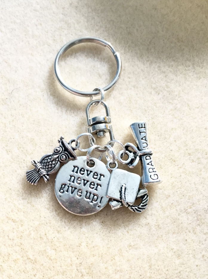 Graduate Charms Key Chain | Key Ring | Congratulations | Graduation