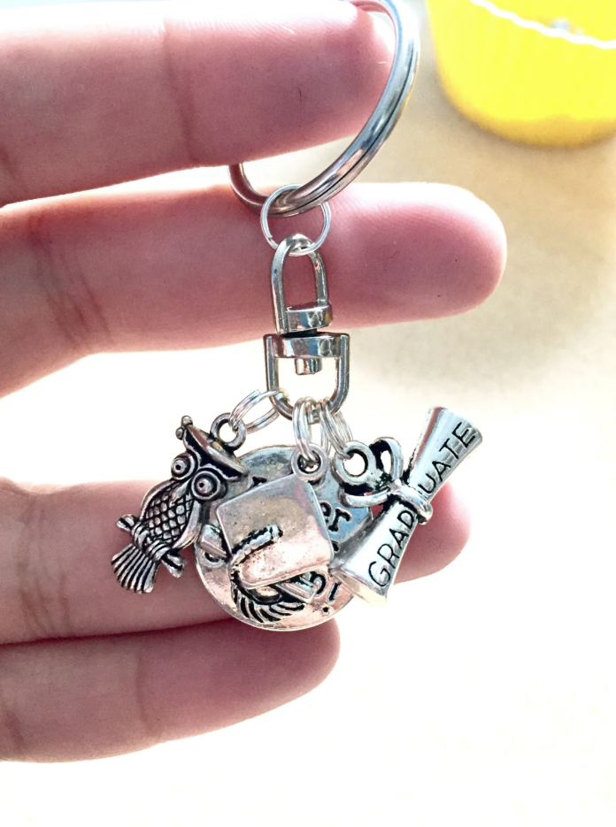 Graduate Charms Key Chain | Key Ring | Congratulations | Graduation