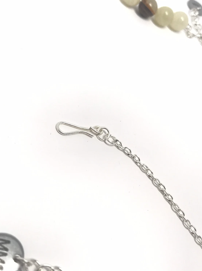 Green Aventurine Silver Chain Bracelet