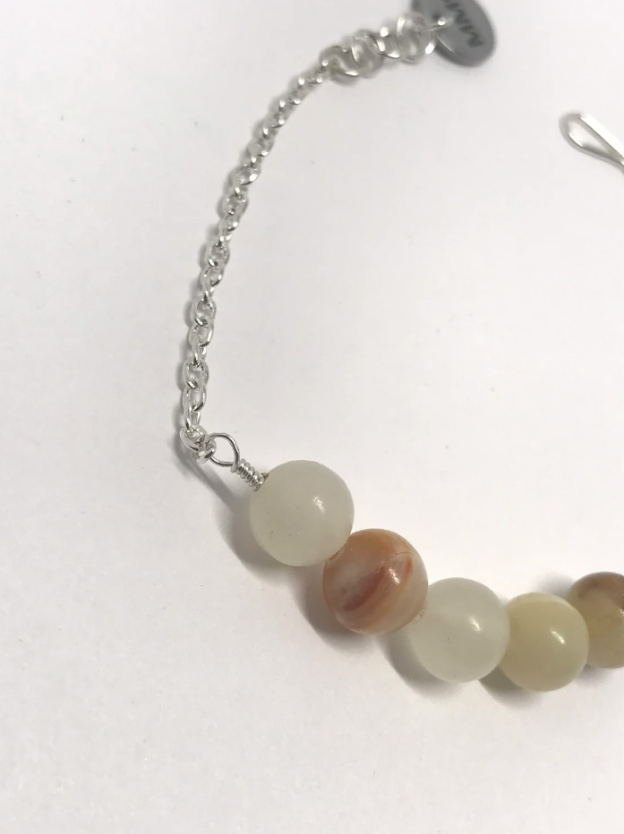 Green Aventurine Silver Chain Bracelet