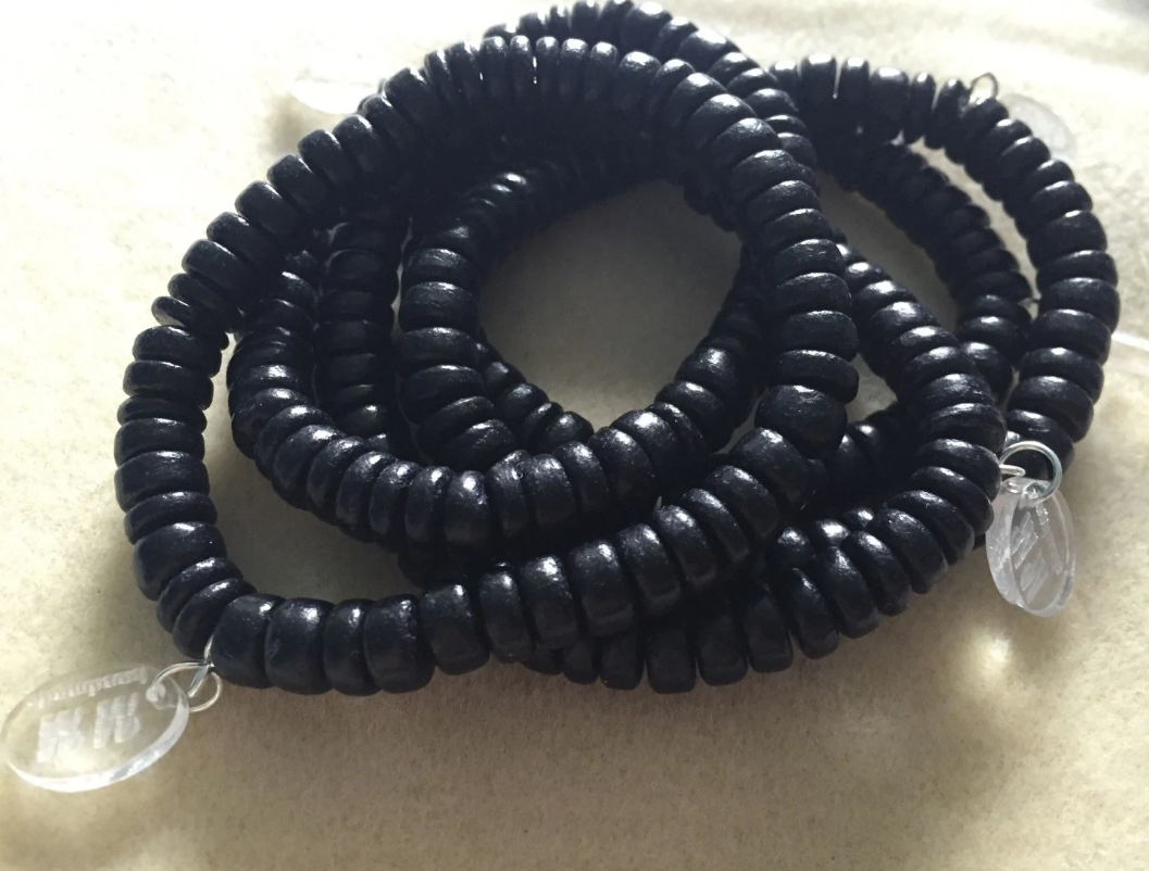 Black Coconut Wooden Bead Bracelet