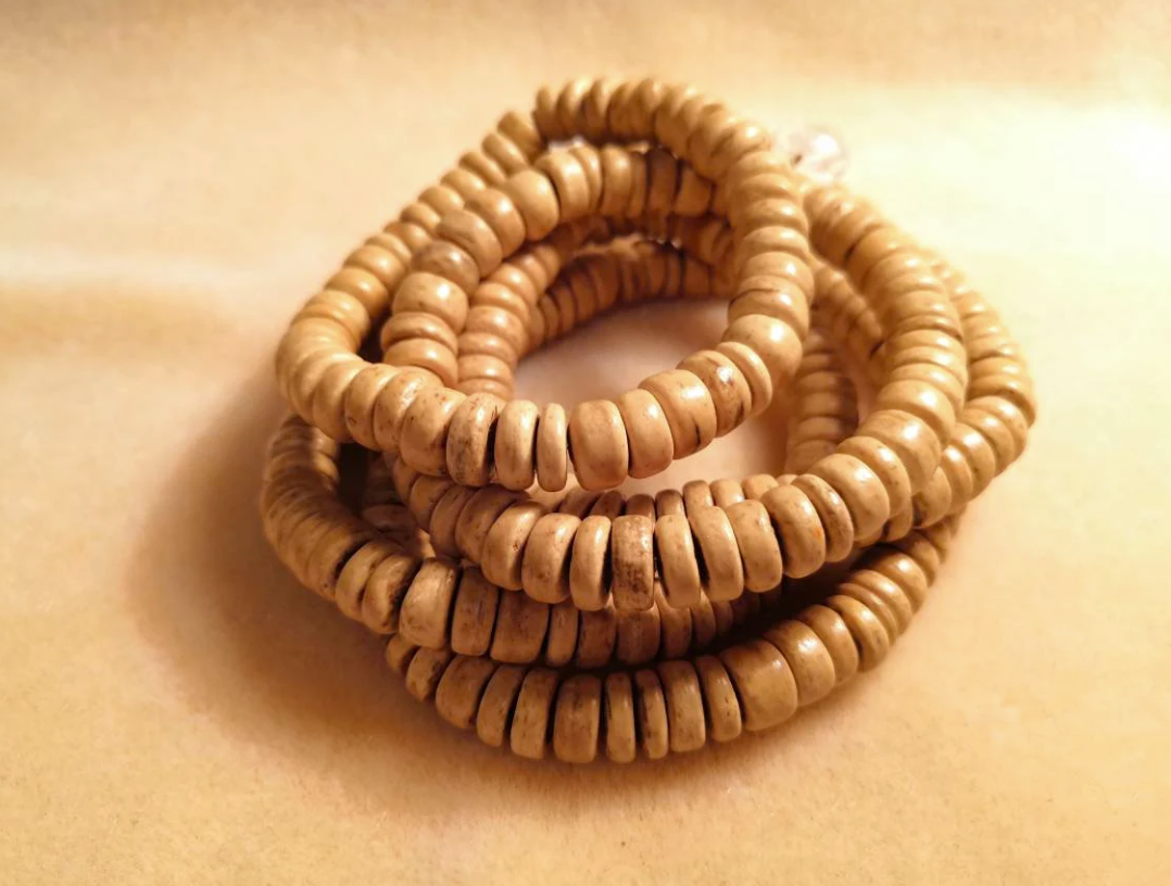 Natural Coconut Wooden Bead Bracelet