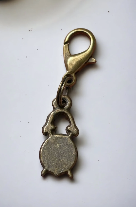 Mini Bronze Brass Alarm Charm Stitch Marker | Bracelet Addition |  Key Chain Addition | Key Ring Addition