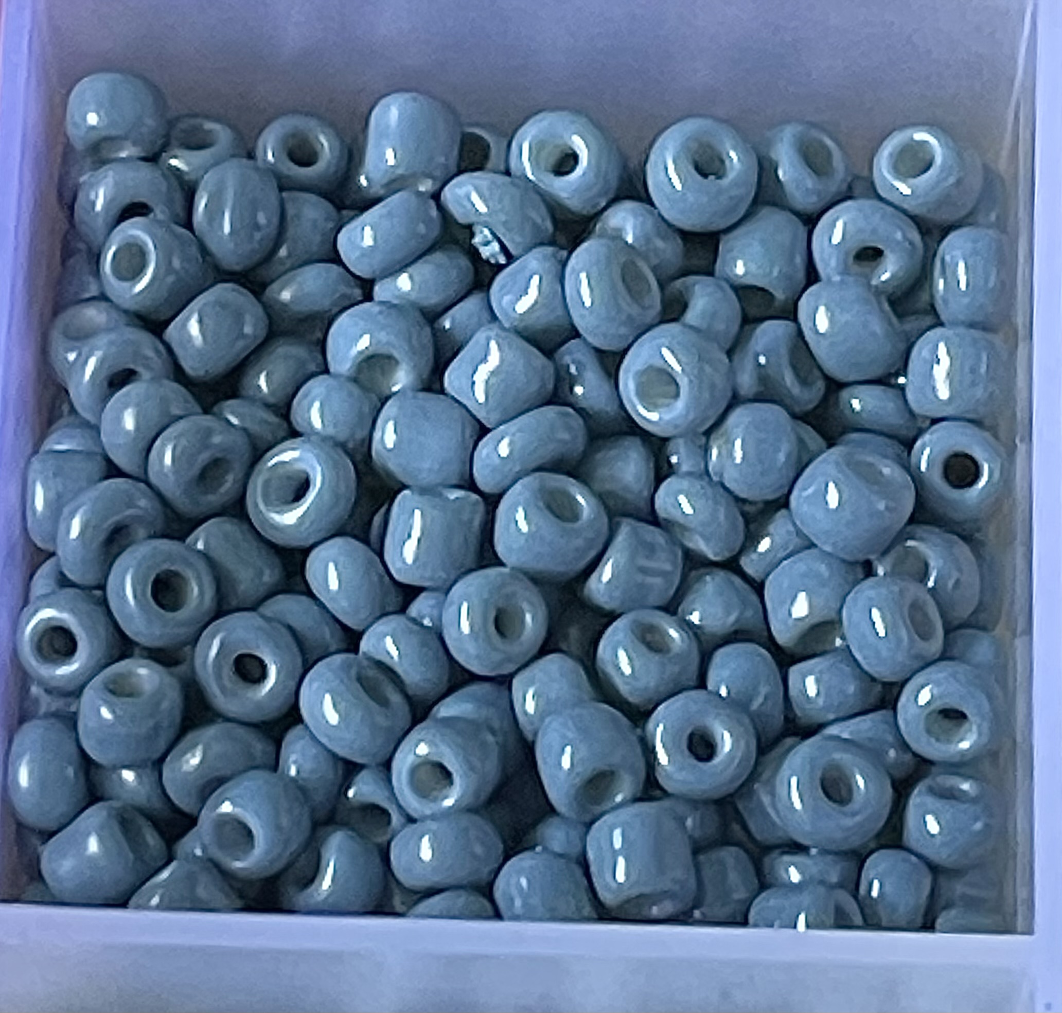 8/0 Petrol Blue Glass Seed Beads