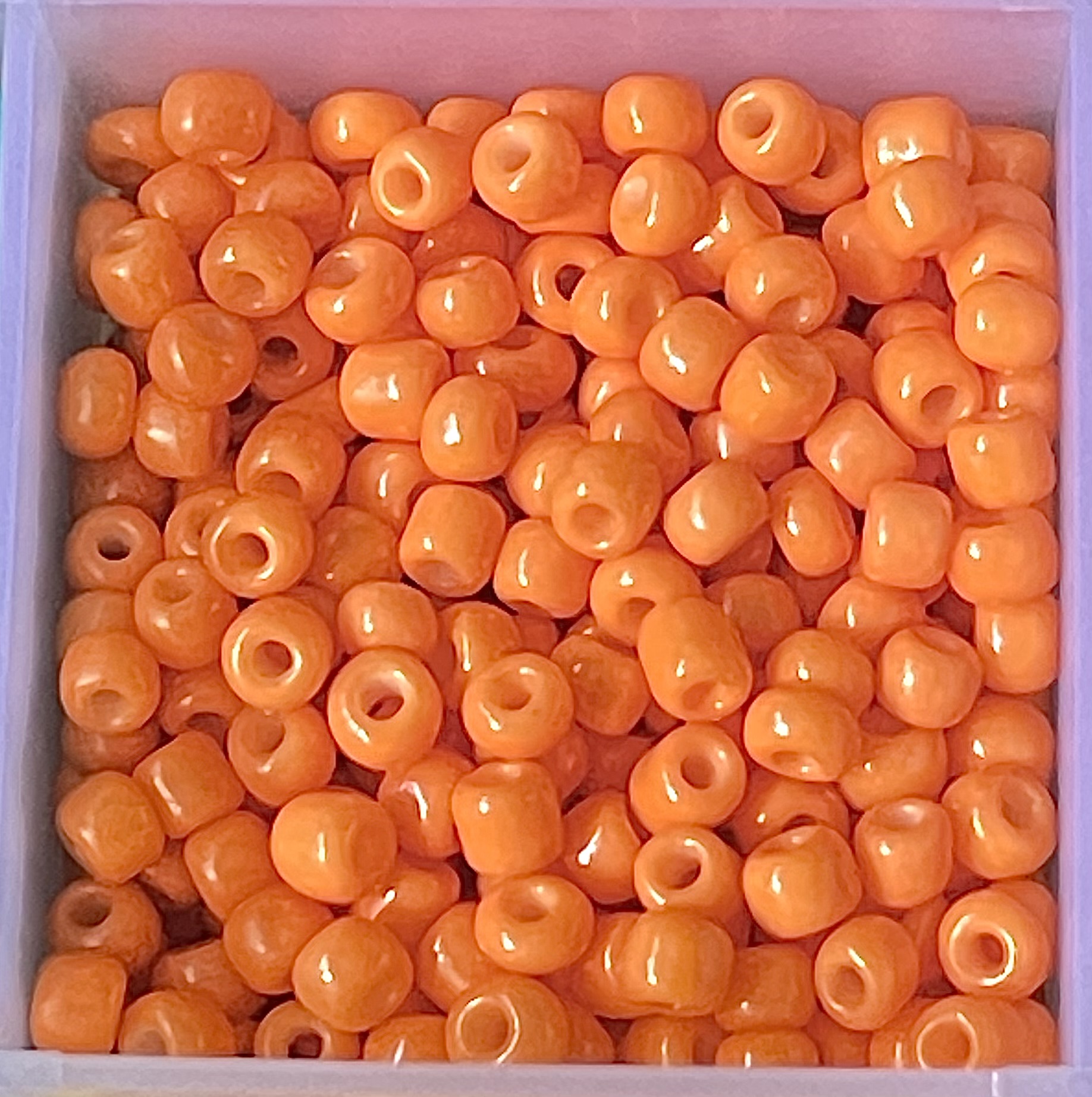 8/0 Atomic Tangerine Orange Glass Seed Beads