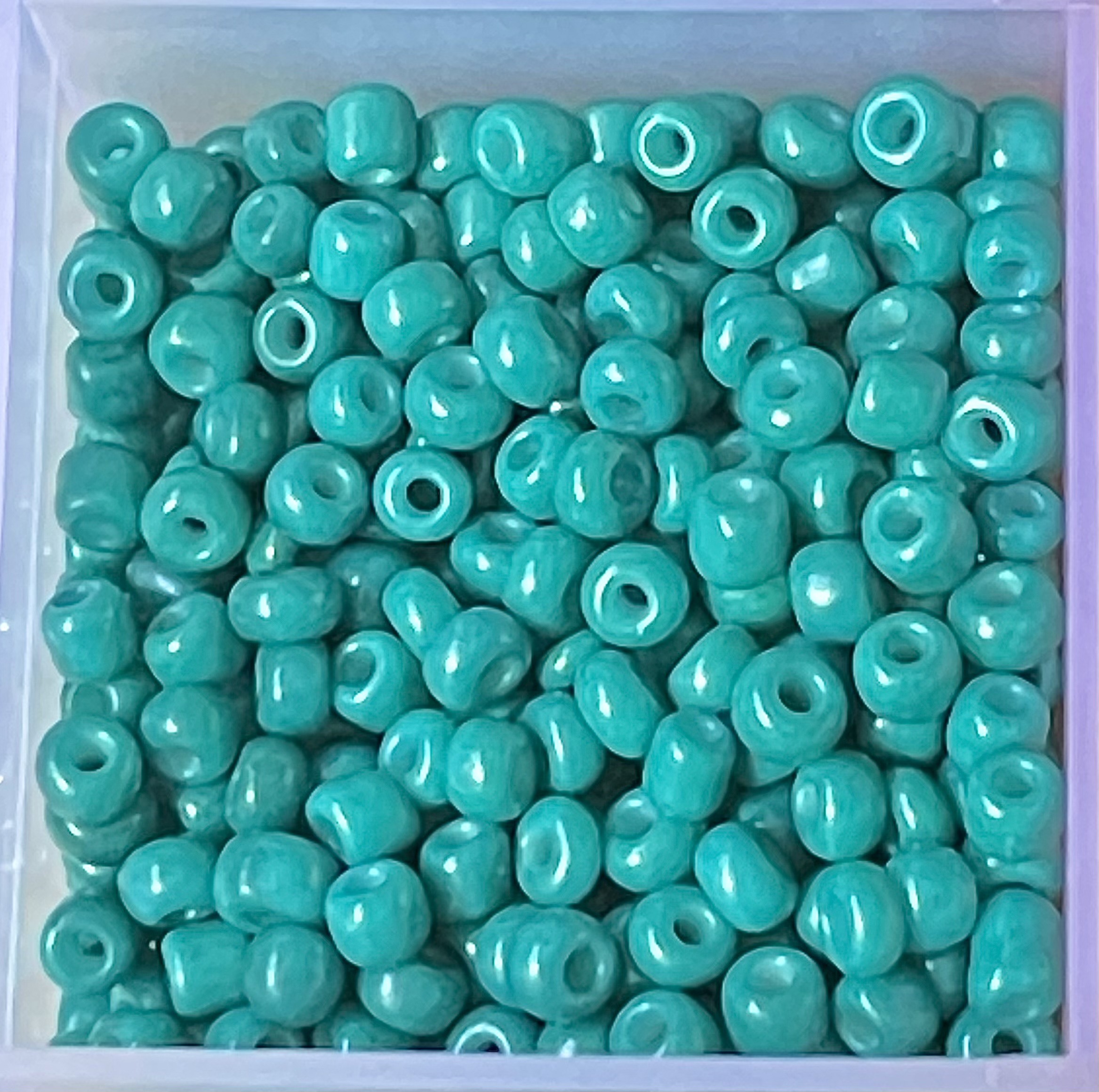 8/0 Teal Green Glass Seed Beads