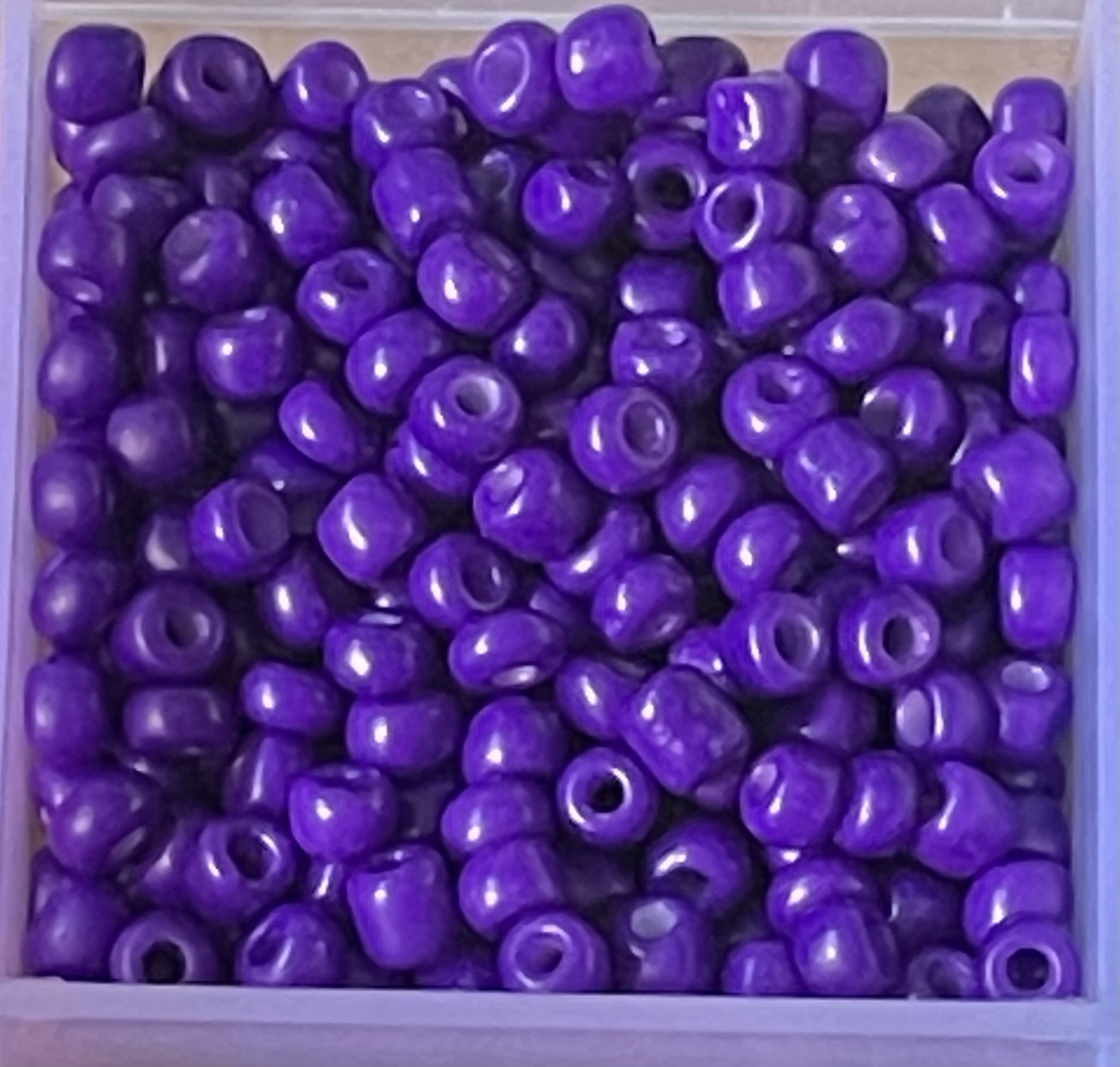 8/0 Royal Purple Glass Seed Beads