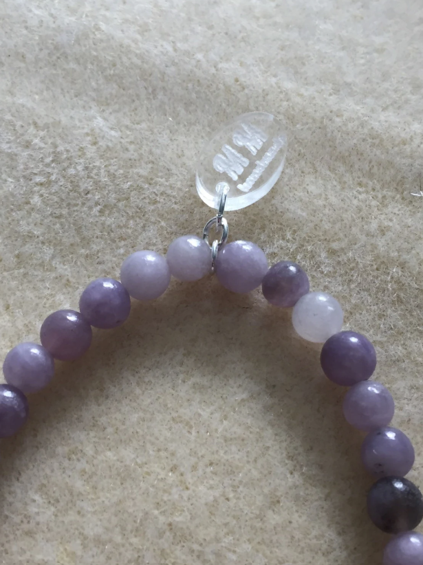 Lilac Quartz Elephant Charm Bracelet